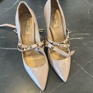Valentino Blush Studded Heels
